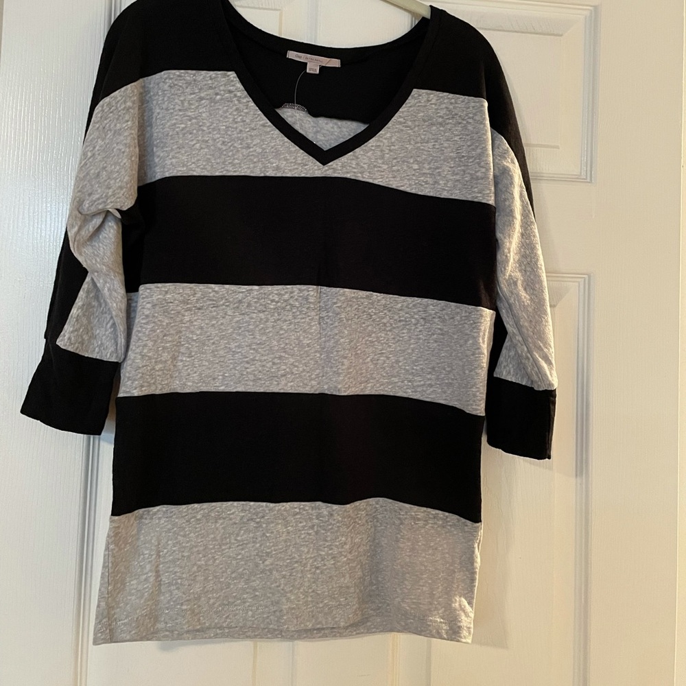 Gap light weight striped sweater material.